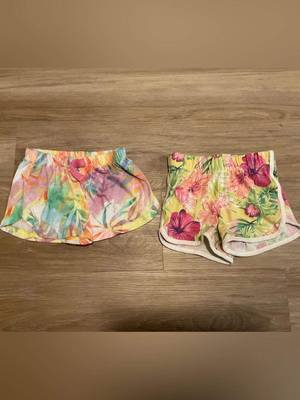 The Children’s place | Girls' Multi-Color Floral & Tropical Print Shorts Duo
